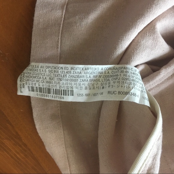 Zara Pink Blush Linen Blend Coat - Picture 8 of 11